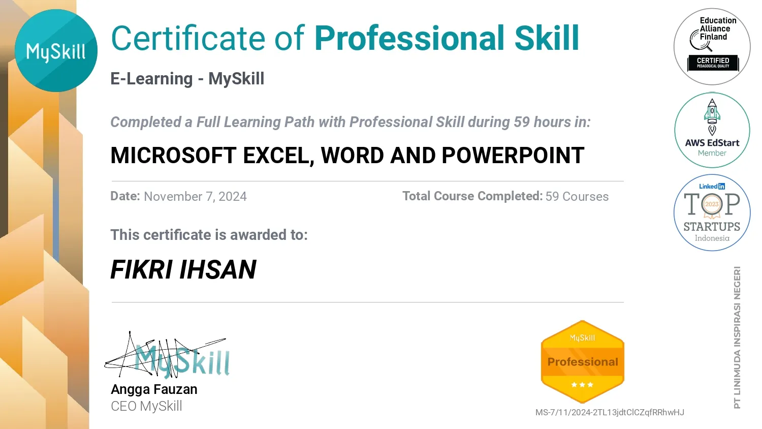 certificate